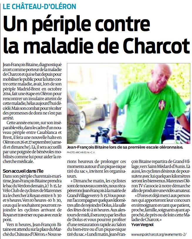 Comment Arrive La Maladie De Charcot Un périple contre la maladie de Charcot